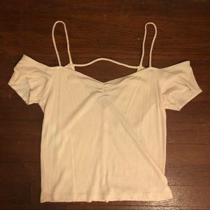 American Eagle Scrunch Front Off The Shoulder Top